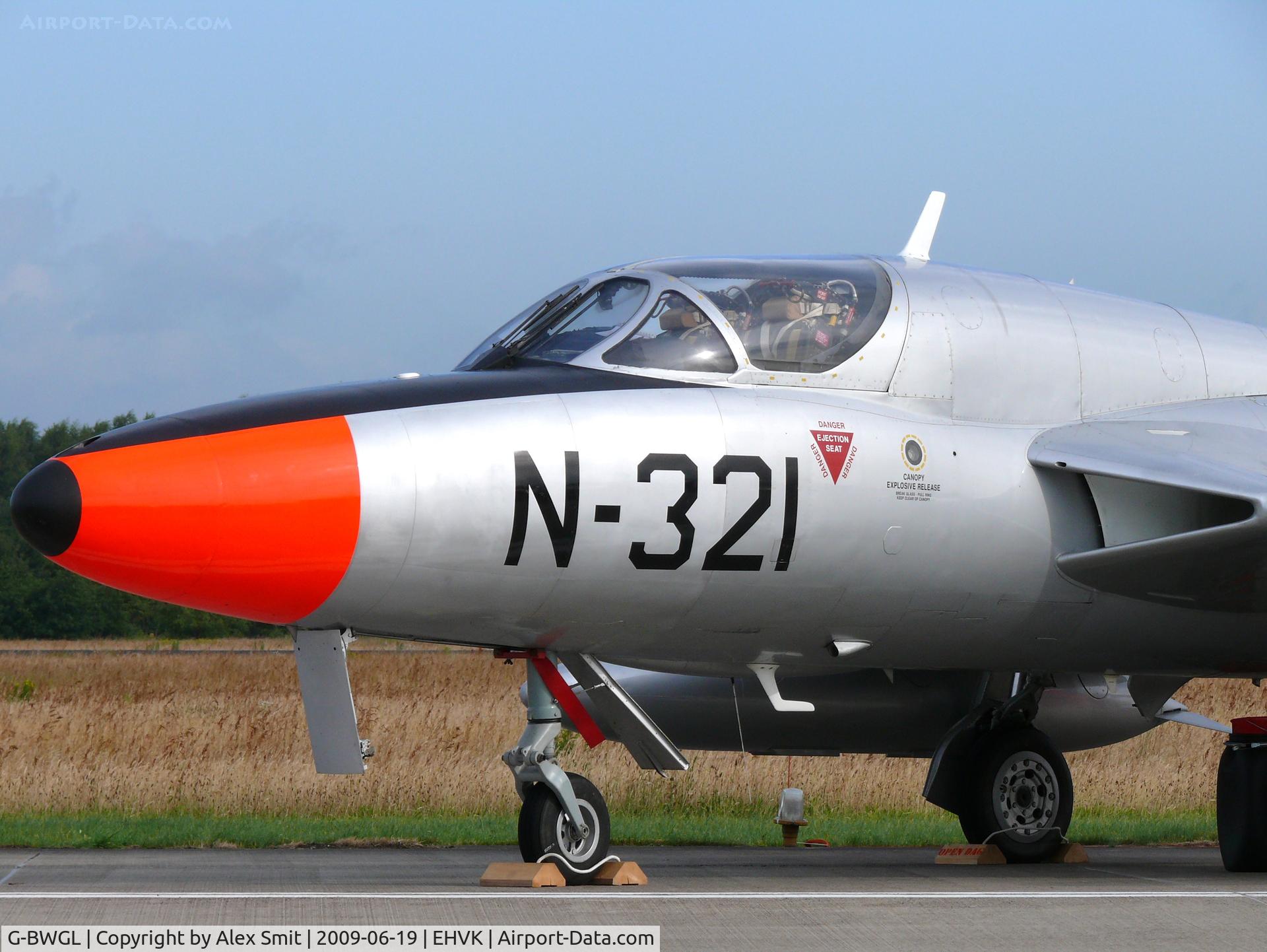 G-BWGL, 1959 Hawker Hunter T.8C C/N 41H/695946, Hawker Hunter T8C G-BWGL Dutch Hawker Hunter Foundation as Dutch Air Force N-321