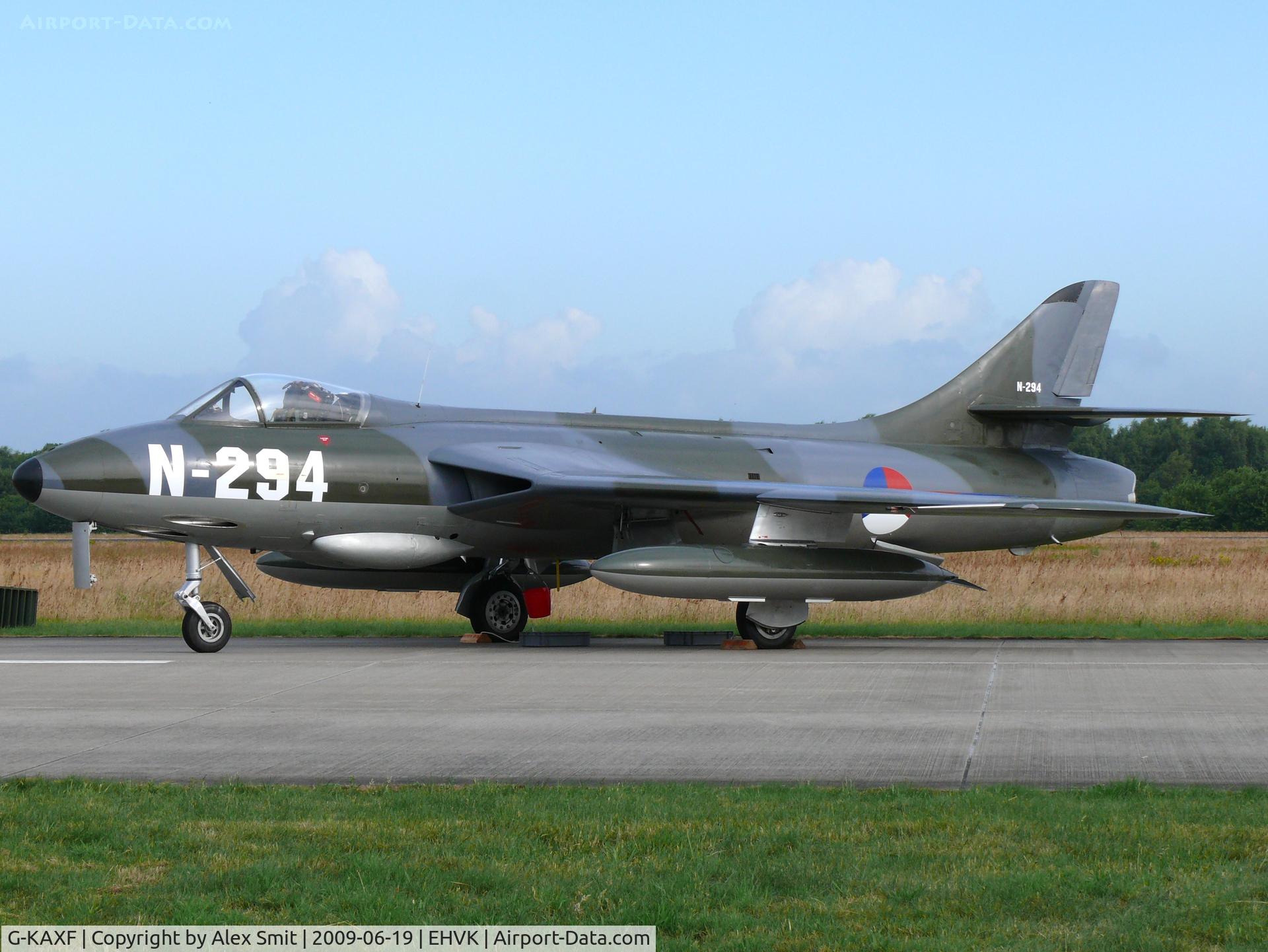 G-KAXF, 1956 Hawker Hunter F.6A C/N S4/U/3361, Hawker Hunter F6A G-KAXF Dutch Hawker Hunter Foundation painted as Dutch Air Force N-294