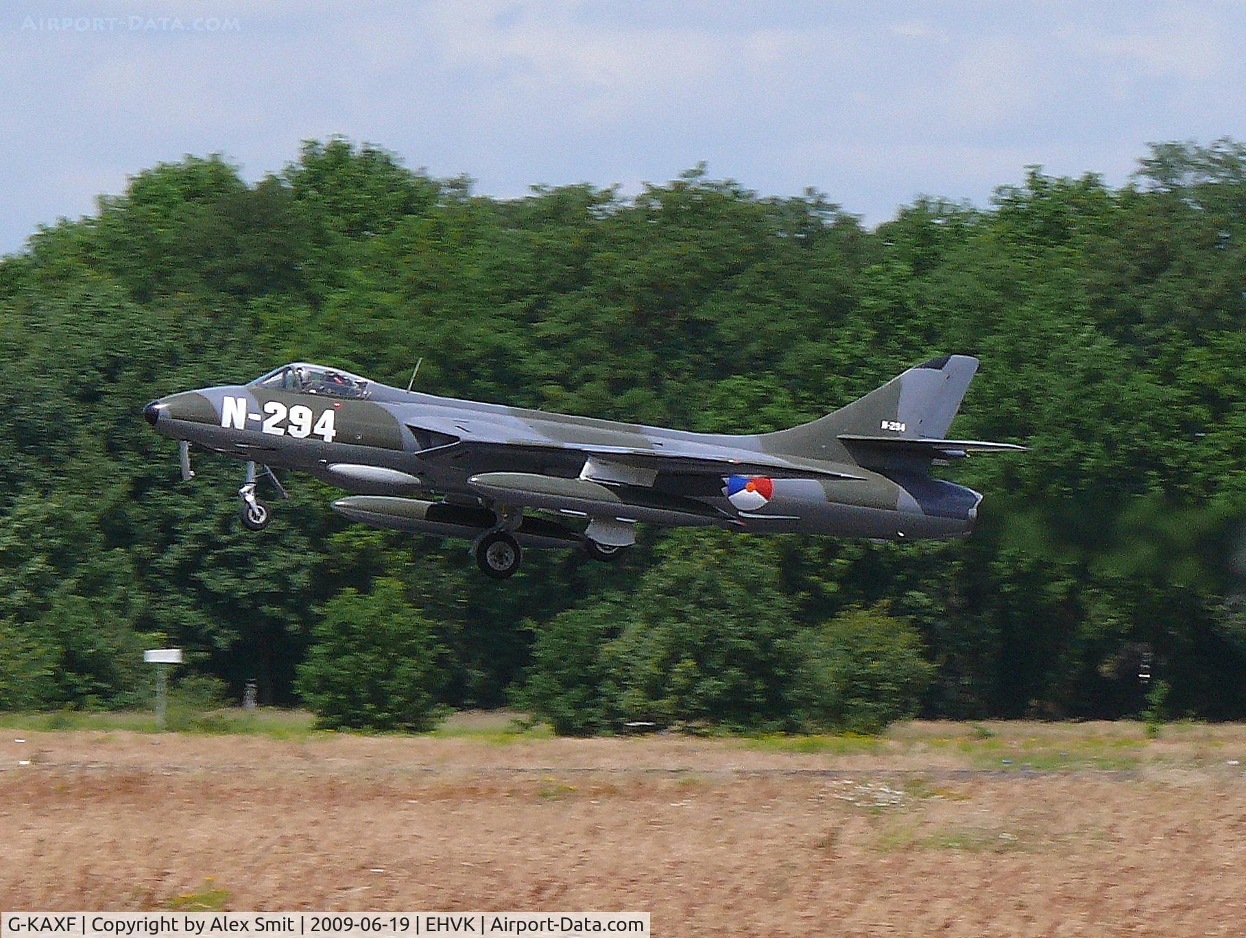 G-KAXF, 1956 Hawker Hunter F.6A C/N S4/U/3361, Hawker Hunter F6A G-KAXF Dutch Hawker Hunter Foundation painted as Dutch Air Force N-294