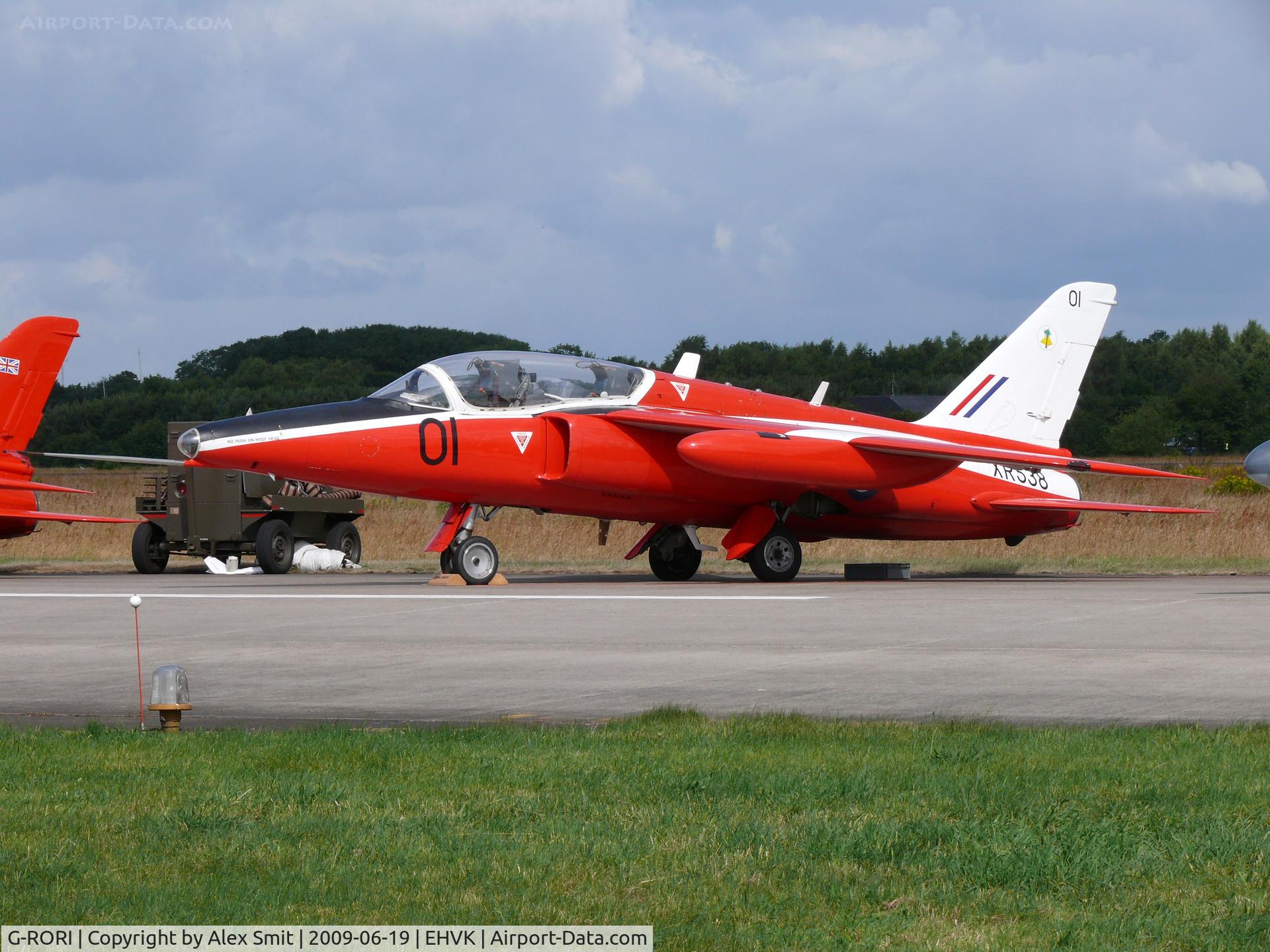 G-RORI, 1963 Hawker Siddeley Gnat T.1 C/N FL549, Folland Gnat T1 G-RORI Swept Wing painted as Royal Air Force XS538/01