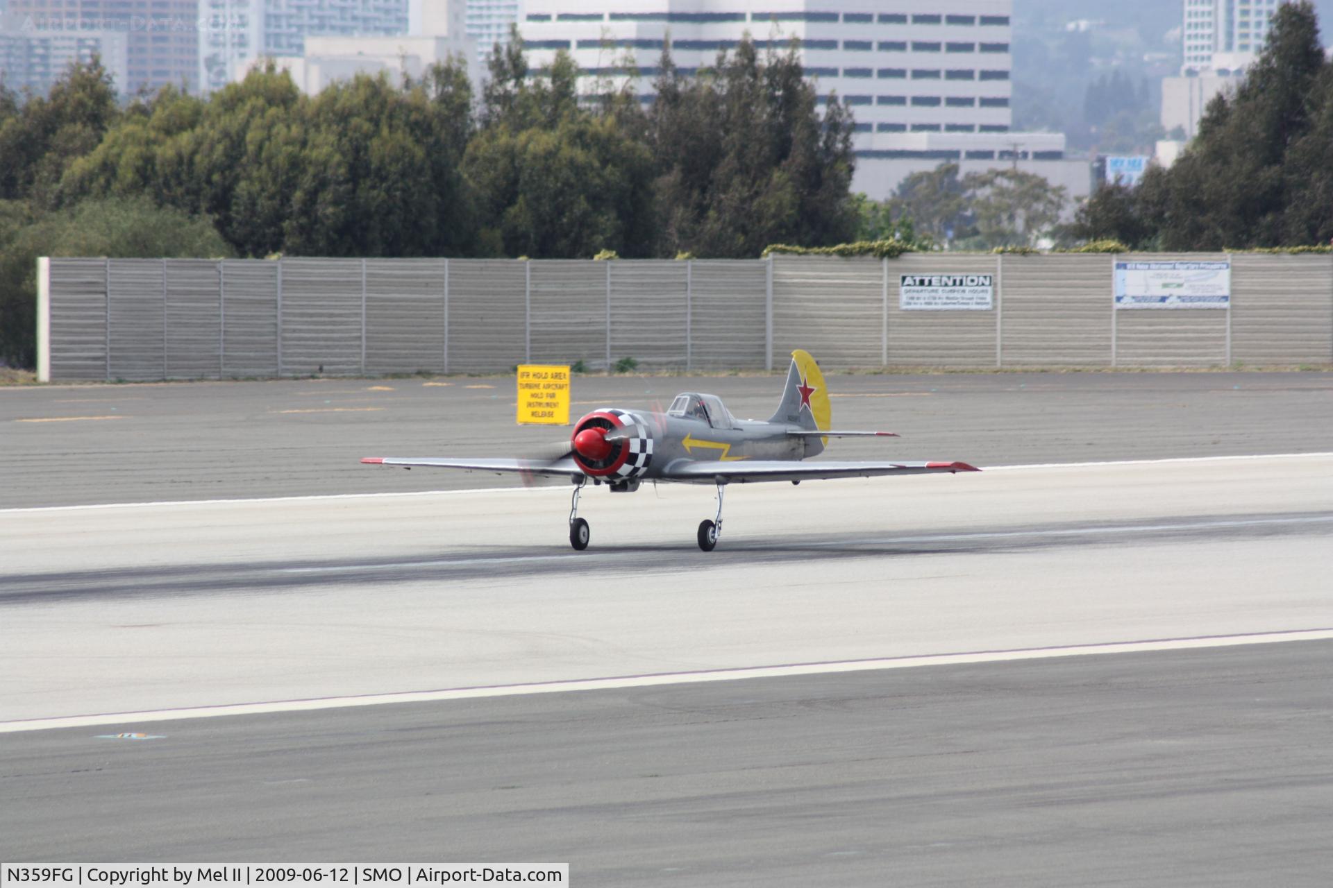 N359FG, 1984 Yakovlev Yak-50 C/N 842305, Departing RWY 21
