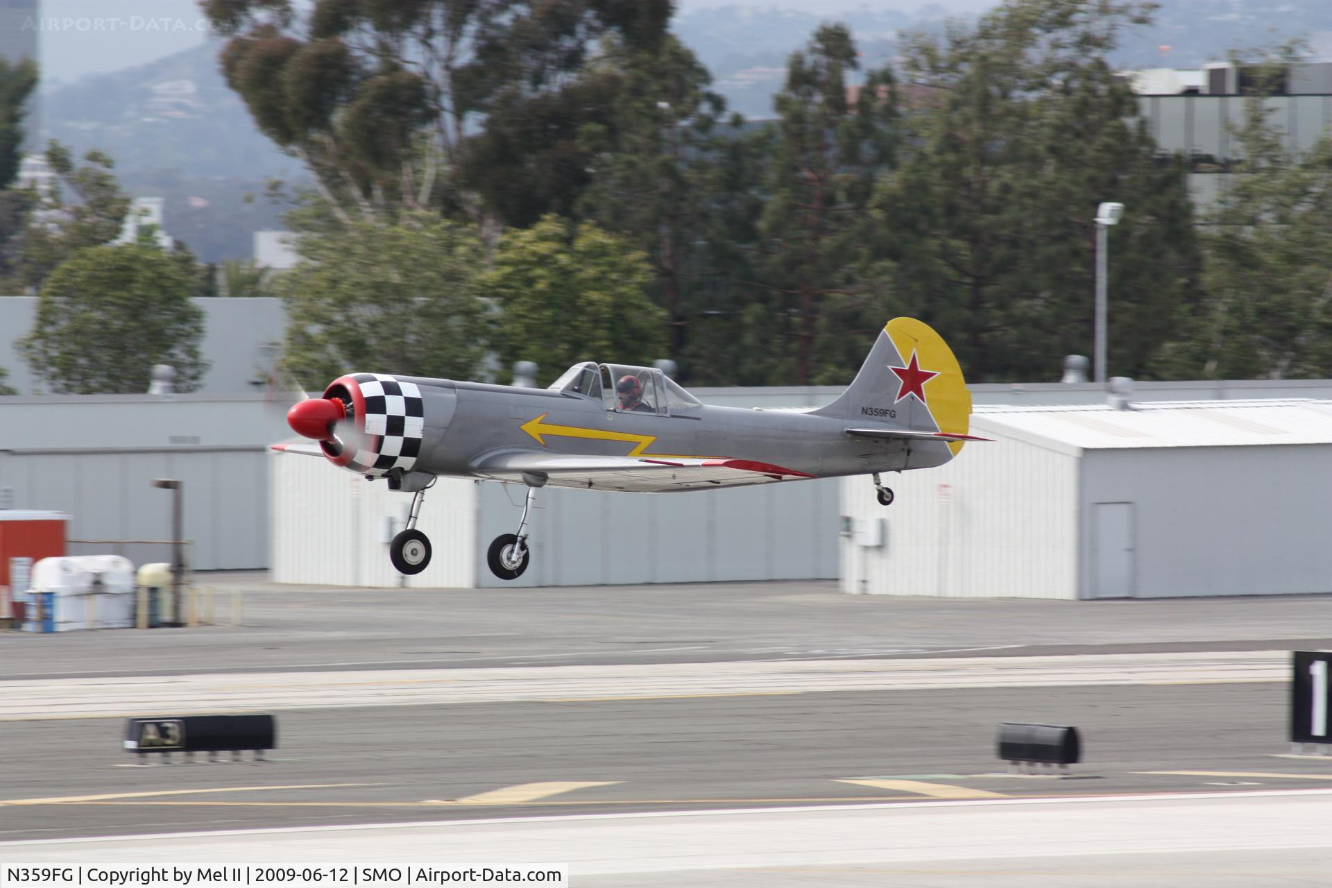N359FG, 1984 Yakovlev Yak-50 C/N 842305, Departing RWY 21