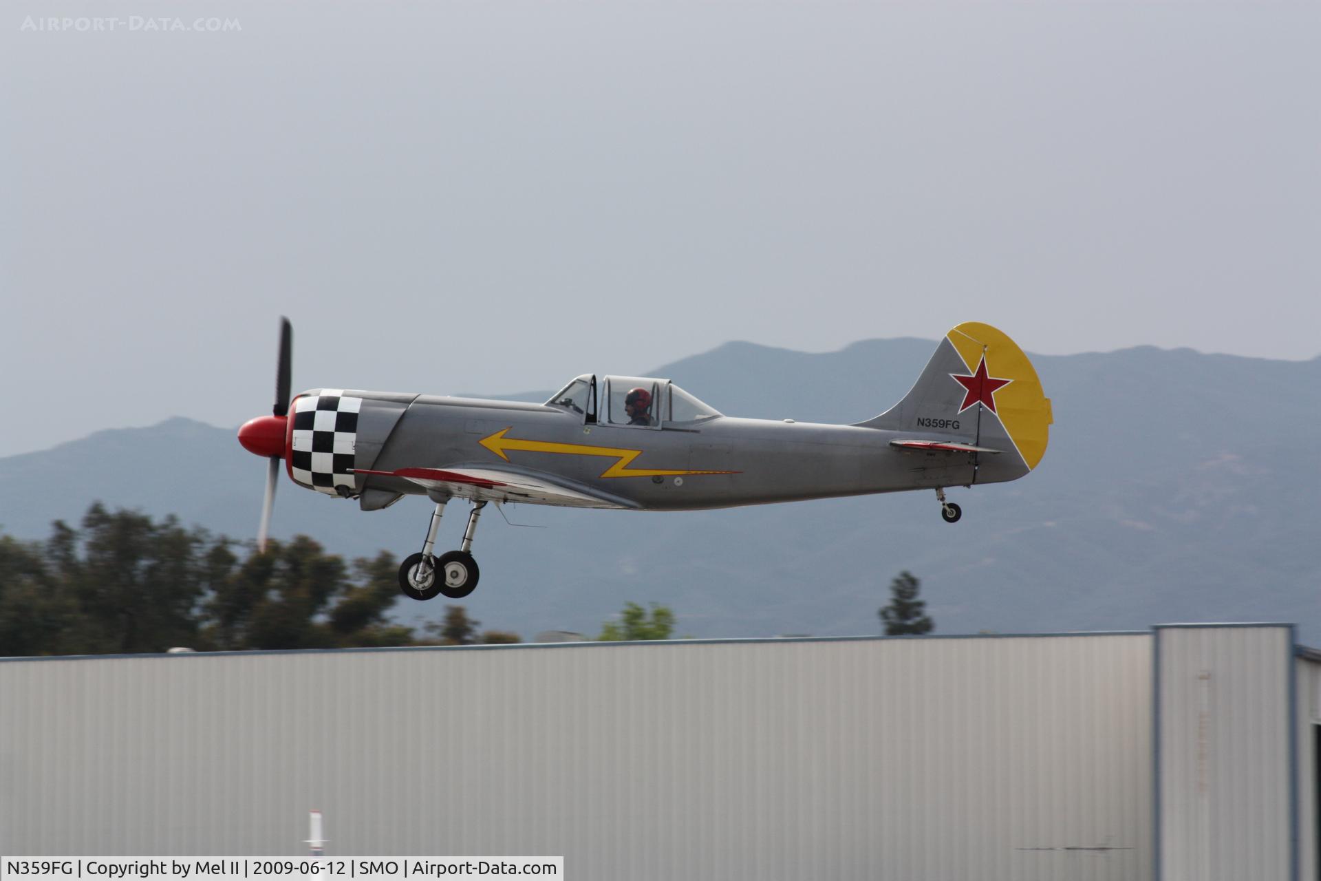 N359FG, 1984 Yakovlev Yak-50 C/N 842305, Departing RWY 21