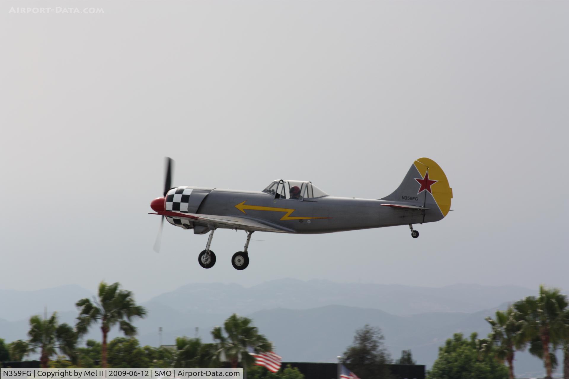 N359FG, 1984 Yakovlev Yak-50 C/N 842305, Departing RWY 21