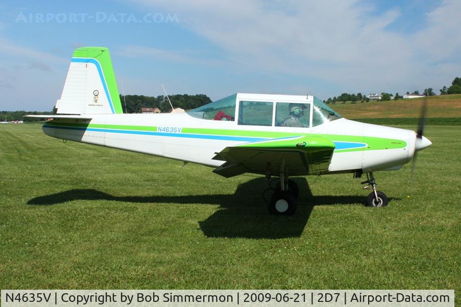 N4635V, 1977 Varga 2150A Kachina C/N VAC-91-78, Departing Beach City, Ohio Father's Day fly-in.