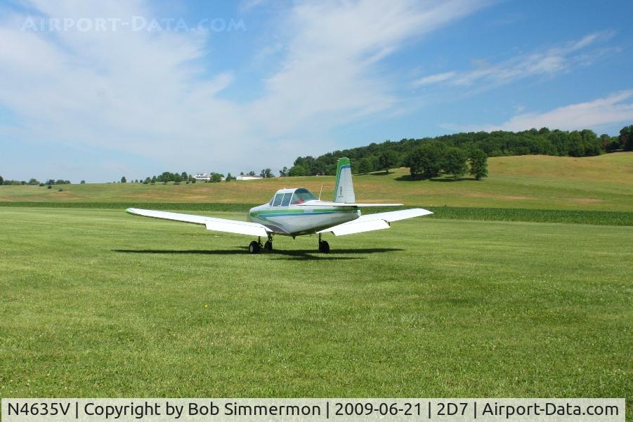 N4635V, 1977 Varga 2150A Kachina C/N VAC-91-78, Departing 28 at the Beach City, Ohio Father's Day fly-in.