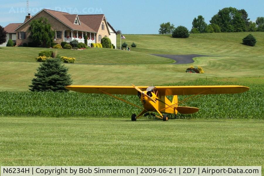 N6234H, 1946 Piper J3C-65 Cub C/N 19408, Father's Day fly-in at Beach City, Ohio