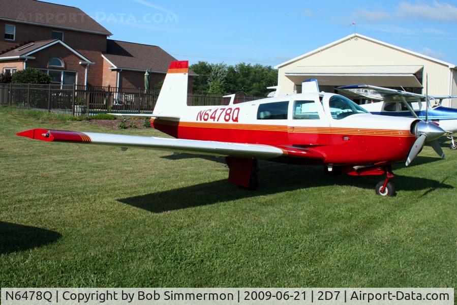 N6478Q, 1967 Mooney M20F Executive C/N 680020, Father's Day fly-in at Beach City, Ohio