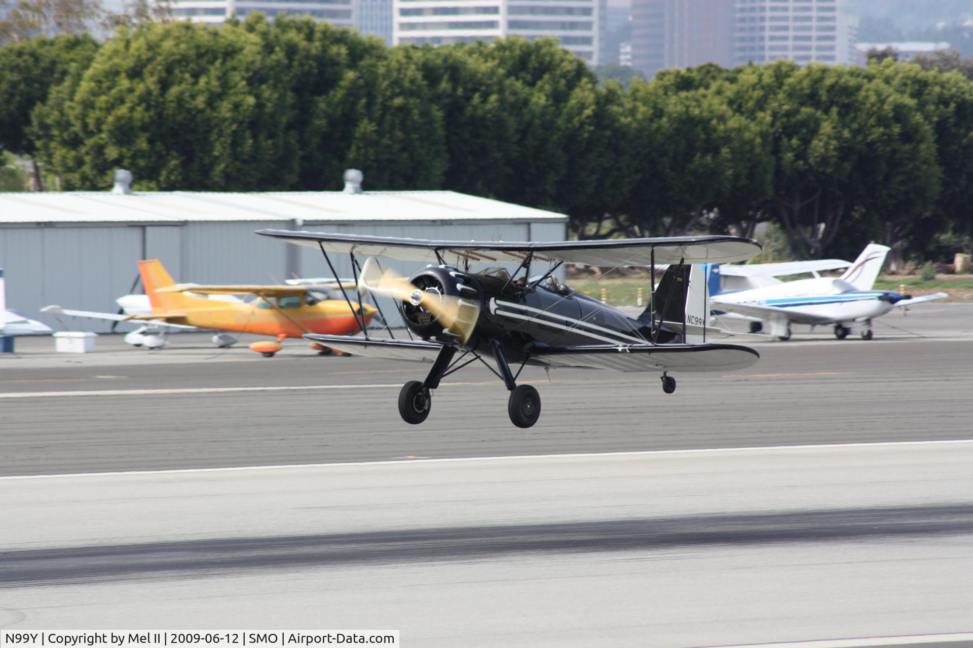 N99Y, 1986 Waco YMF C/N F5-002, Departing RWY 21