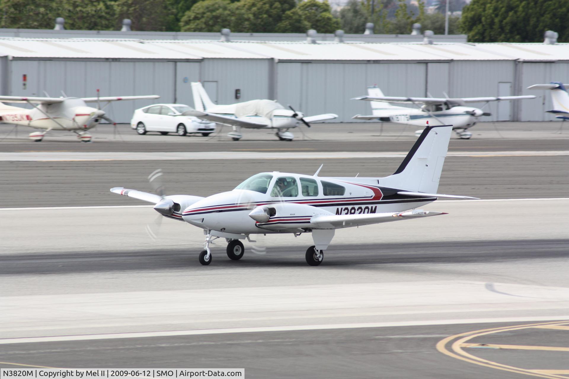 N3820M, 1981 Beech 95-B55 (T42A) Baron C/N TC-2372, KMSO-KOXR - Departing RWY 21