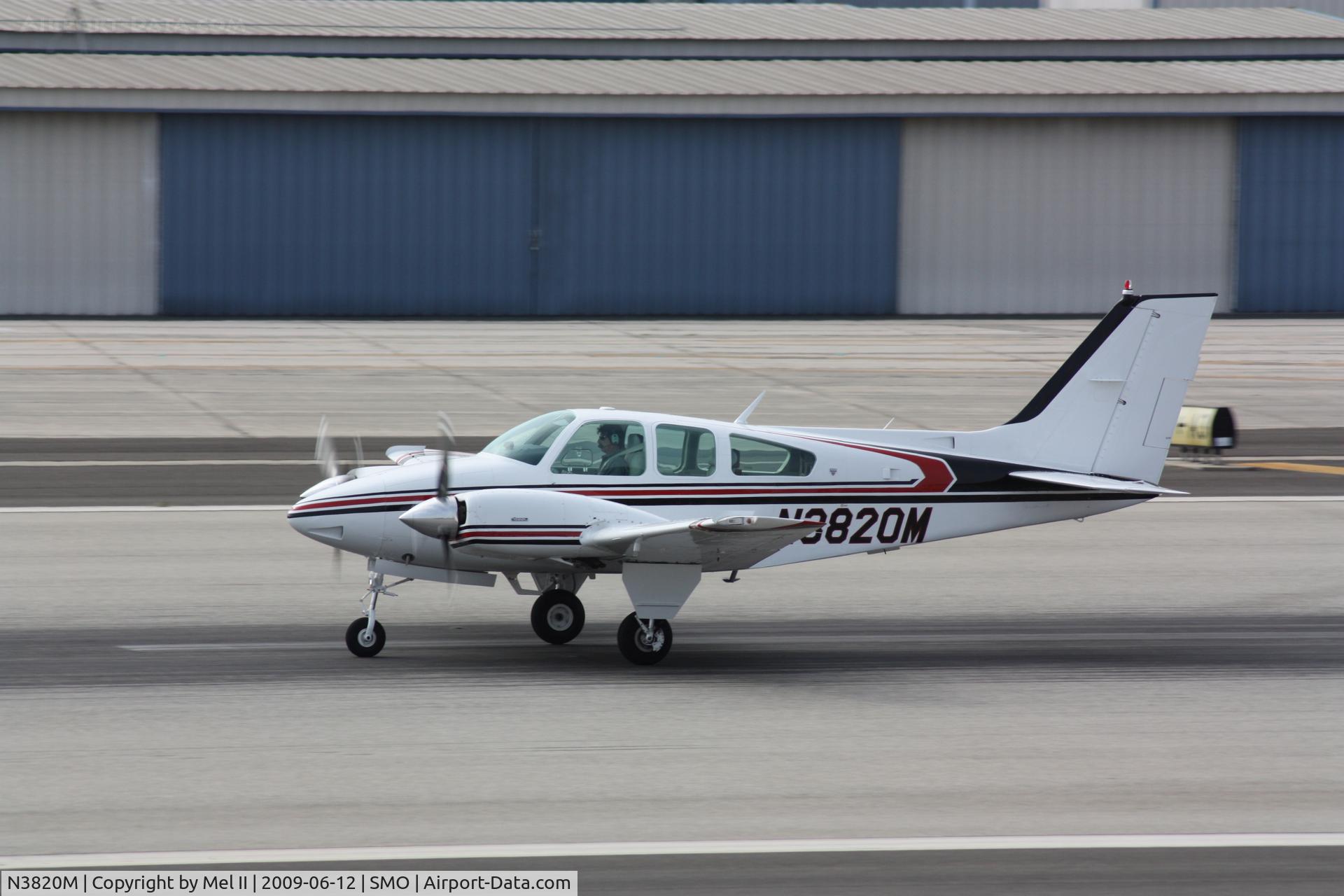 N3820M, 1981 Beech 95-B55 (T42A) Baron C/N TC-2372, KMSO-KOXR - Departing RWY 21