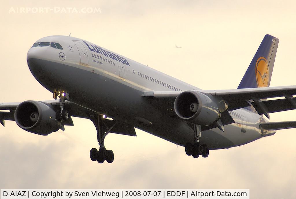 D-AIAZ, 1993 Airbus A300B4-605R C/N 701, morning arrival at Frankfurt