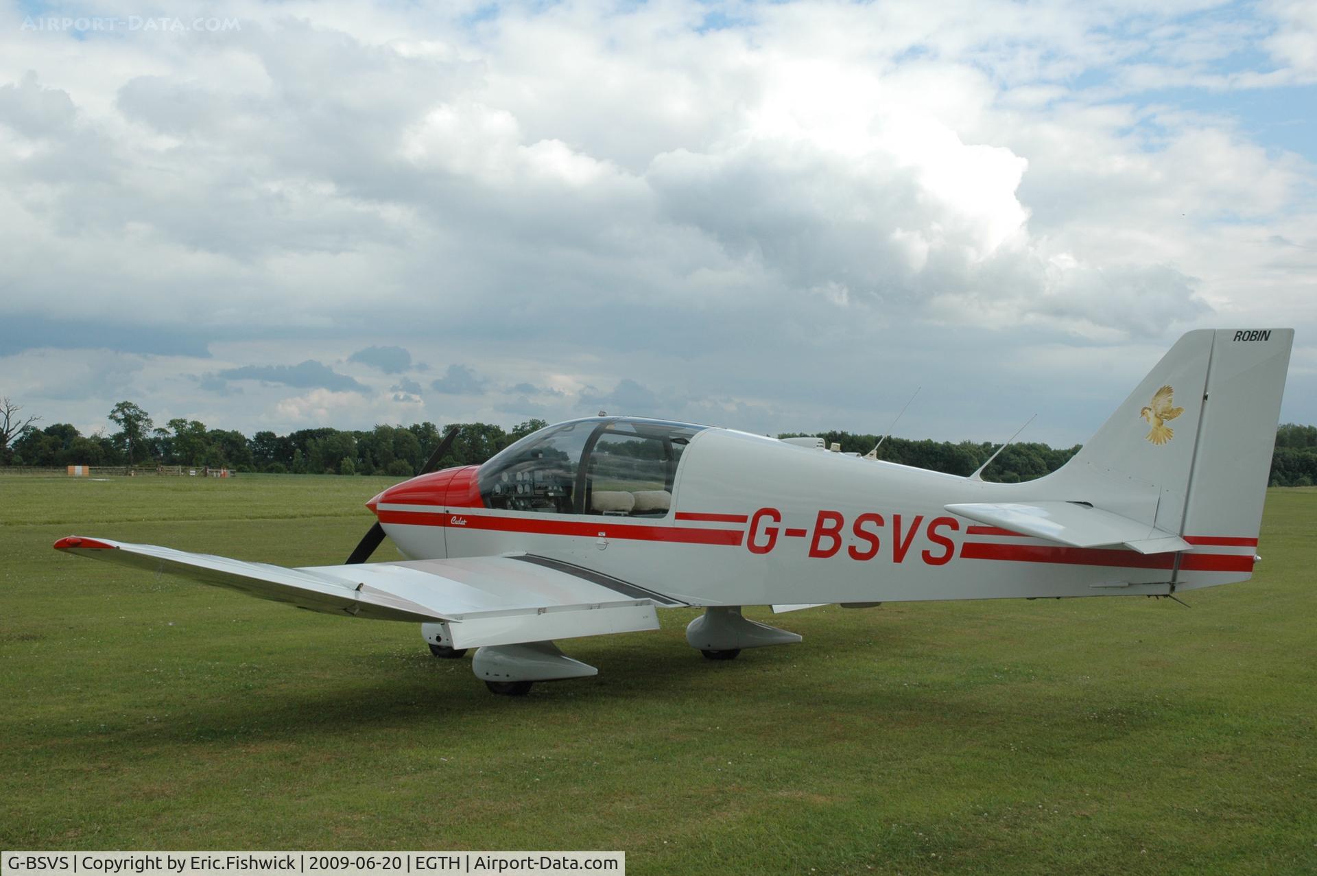 G-BSVS, 1990 Robin DR-400-100 Cadet Cadet C/N 2017, G-BSVS at Shuttleworth Collection Evening Air Display, June 2009.