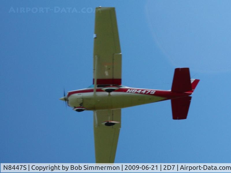N8447S, 1965 Cessna 182H Skylane C/N 18256547, Overflying Father's Day fly-in at Beach City, Ohio.