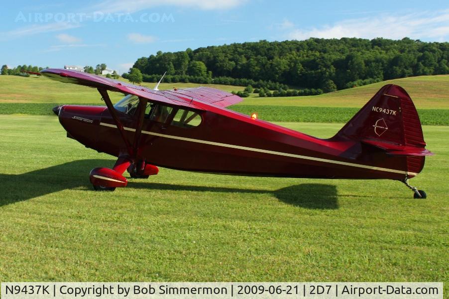 N9437K, 1947 Stinson 108-2 Voyager C/N 108-2437, Father's Day fly-in at Beach City, Ohio