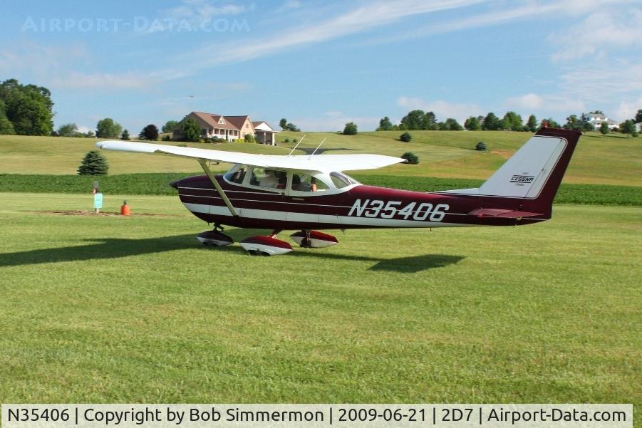 N35406, 1968 Cessna 172I C/N 17256752, Arriving at the Father's Day fly-in; Beach City, Ohio.