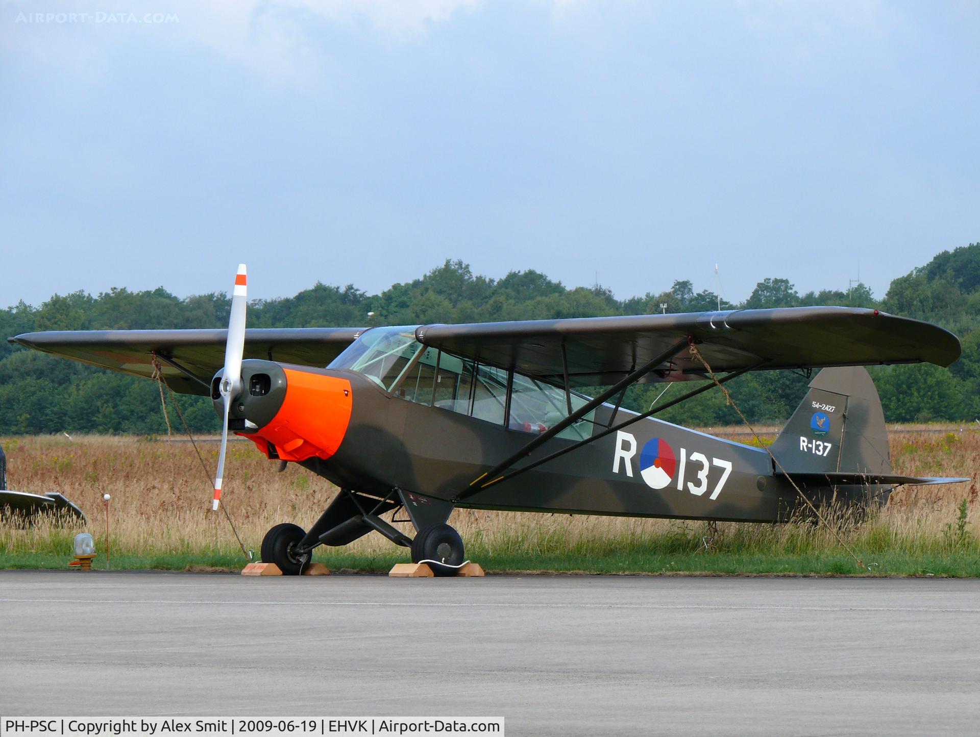 PH-PSC, 1954 Piper L-21B Super Cub (PA-18-135) C/N 18-3827, Piper Pa18-135 Super Cub PH-PSC Koninklijke Luchtmacht Historische Vlucht/Royal Netherlands Air Force Historic Wing as Dutch Air Force R-137/54-2427