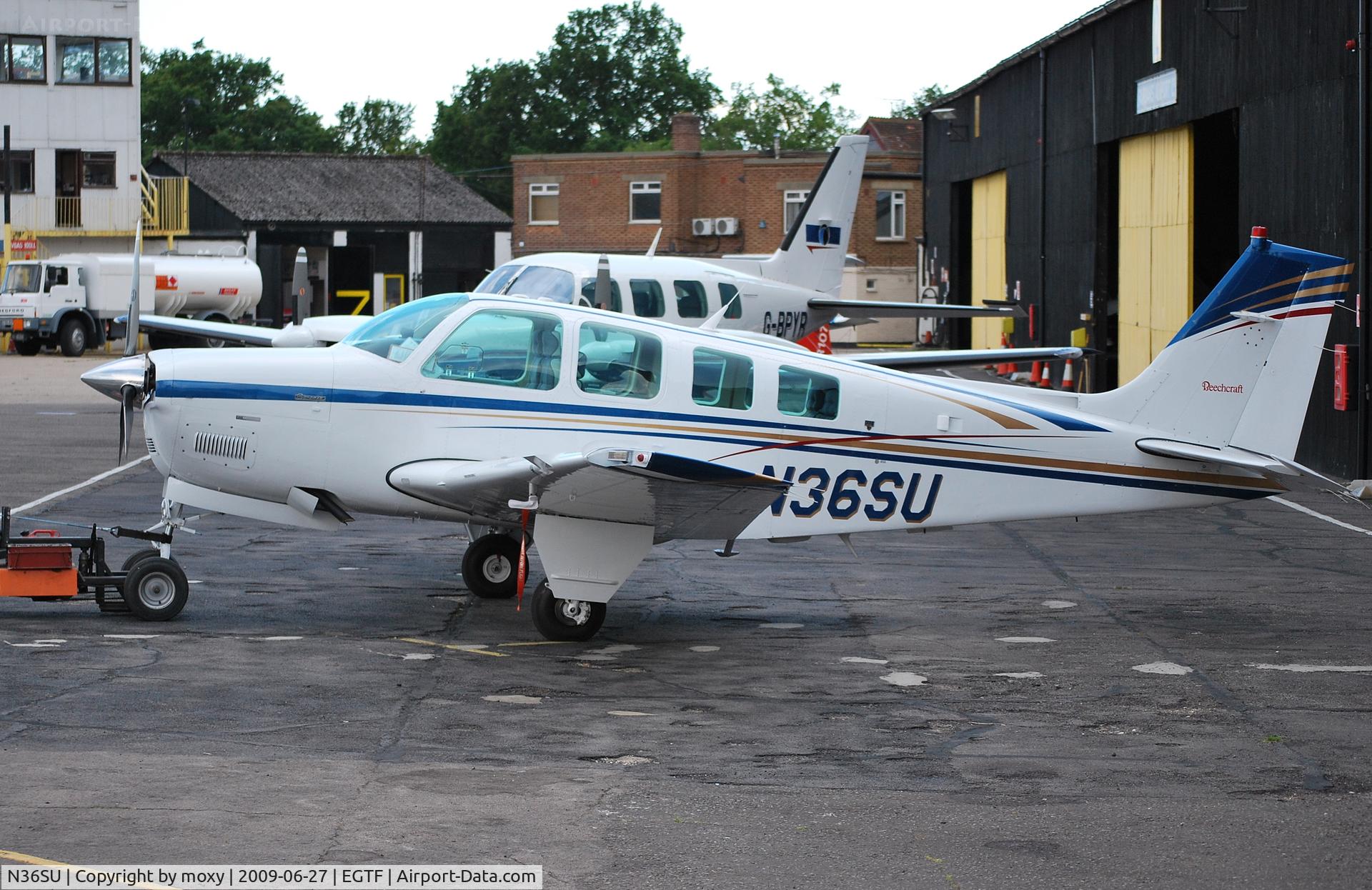 N36SU, 1996 Raytheon A36 Bonanza C/N E-3034, RAYTHEON A36 at Fairoaks