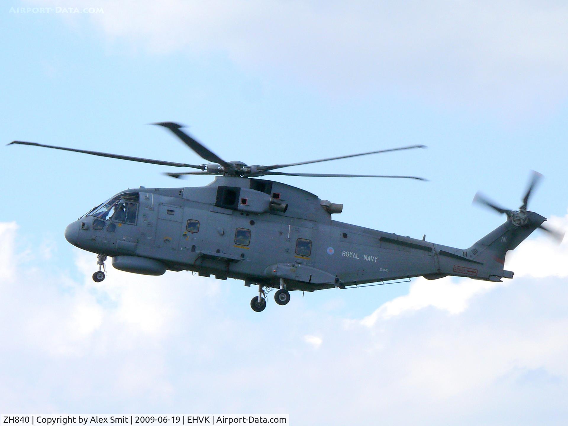 ZH840, AgustaWestland EH-101 Merlin HM1 (Mk111) C/N 50085/RN20, EH Industries EH101 Merlin HM1 ZH840/38NL Royal Navy
