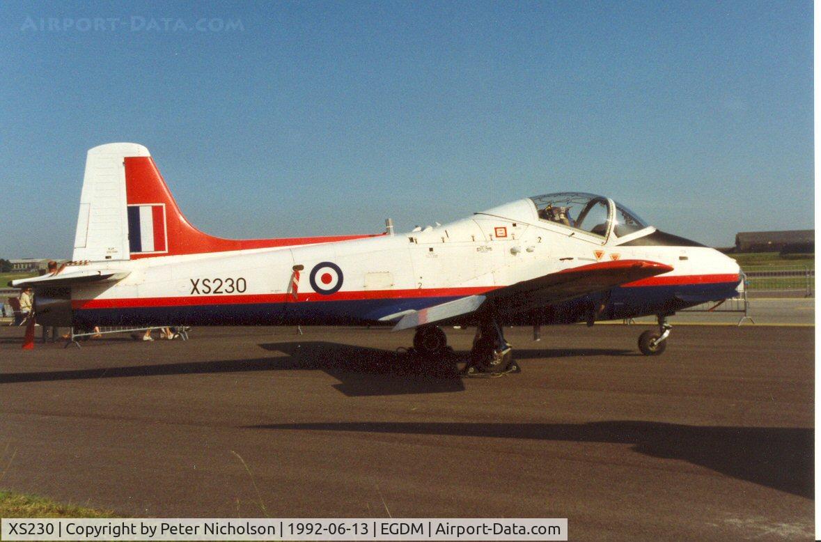 XS230, 1964 BAC 84 Jet Provost T.5P C/N PAC/W/23907, Jet Provost T.5P of the Empire Test Pilots School on display at the 1992 Air Tattoo Intnl at Boscombe Down.