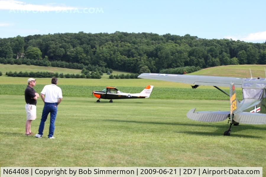 N64408, 1966 Cessna R172E C/N R1720104, Arriving at the Father's Day fly-in; Beach City, Ohio.