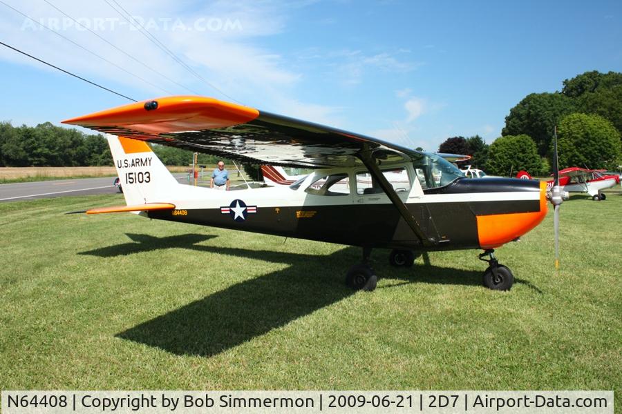 N64408, 1966 Cessna R172E C/N R1720104, Arriving at the Father's Day fly-in; Beach City, Ohio.