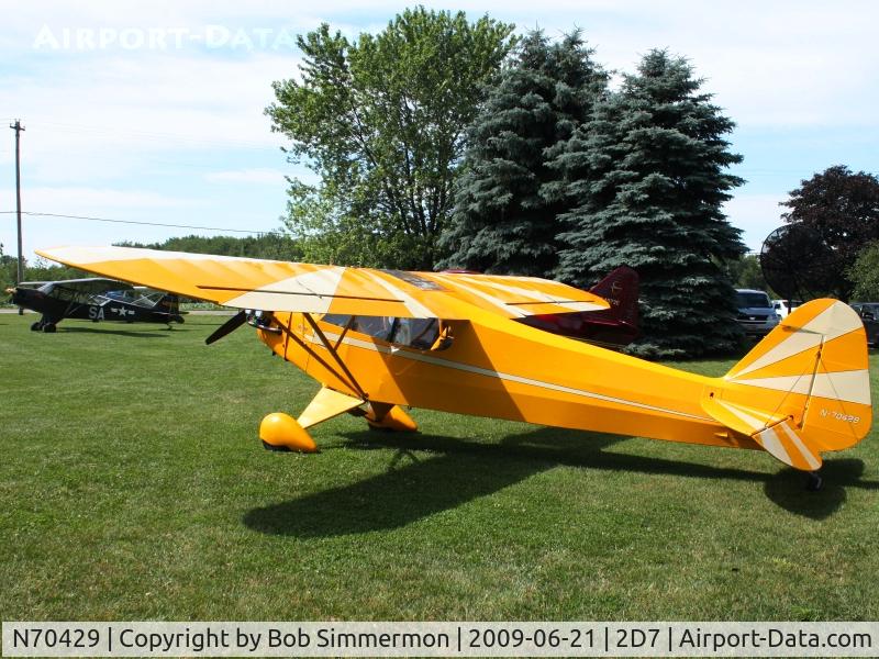 N70429, 1946 Piper J3C-65 Cub Cub C/N 17422, Father's Day fly-in at Beach City, Ohio