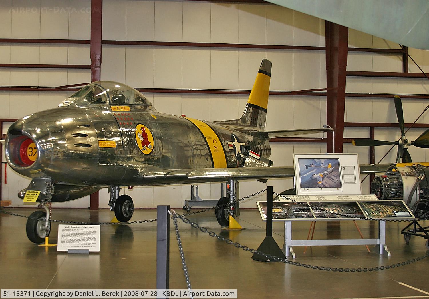 51-13371, 1951 North American F-86F Sabre C/N 176-302, Spit and polish - Korean War veteran at the New England Air Museum.