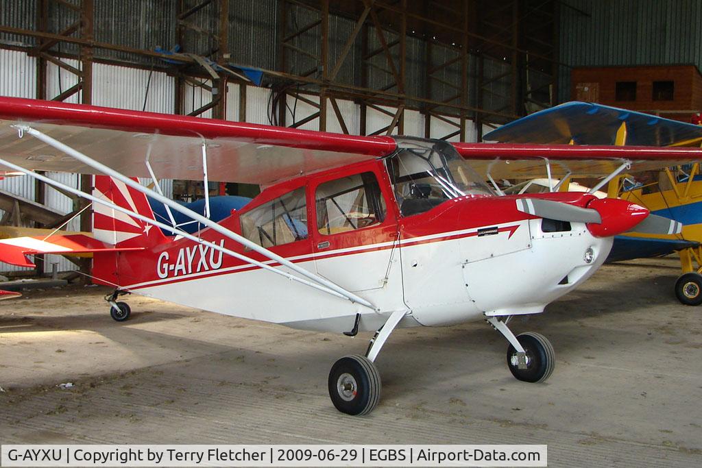 G-AYXU, 1969 Bellanca 7KCAB Citabria C/N 232-70, Champion 7KCAB at Shobdon on the Day of the 2009 LAA Regional Strut Fly-in
