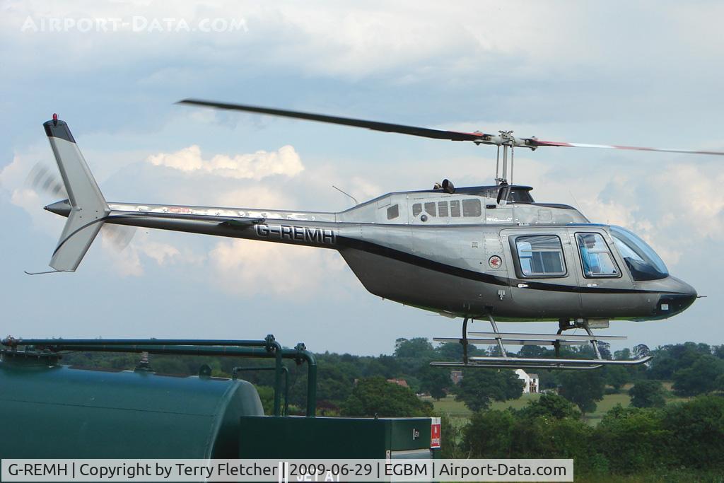 G-REMH, 2007 Bell 206B JetRanger III C/N 4626, Bell 206B in for re-fuelling at Tatenhill