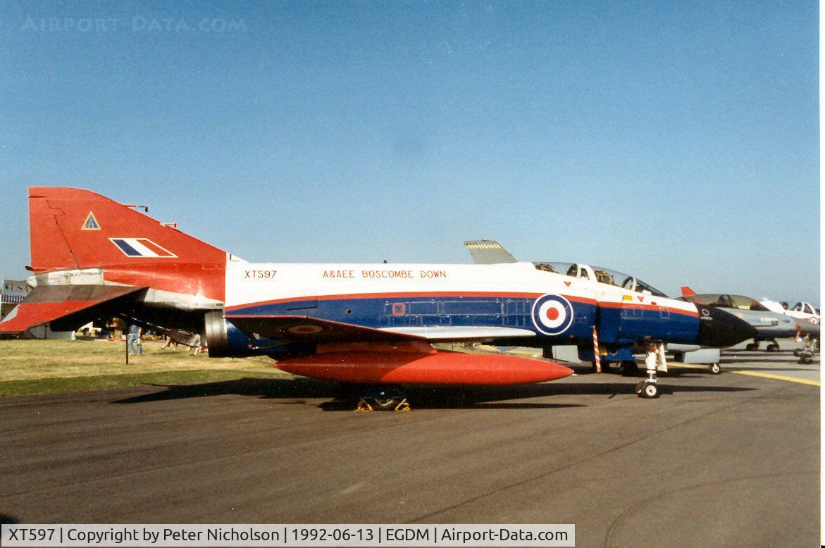 XT597, 1966 McDonnell Douglas Phantom FG1 C/N 1611, Phantom FG.1 of the Aeroplane & Armament Experimental Establishment at the 1992 Air Tattoo Intnl at Boscombe Down.