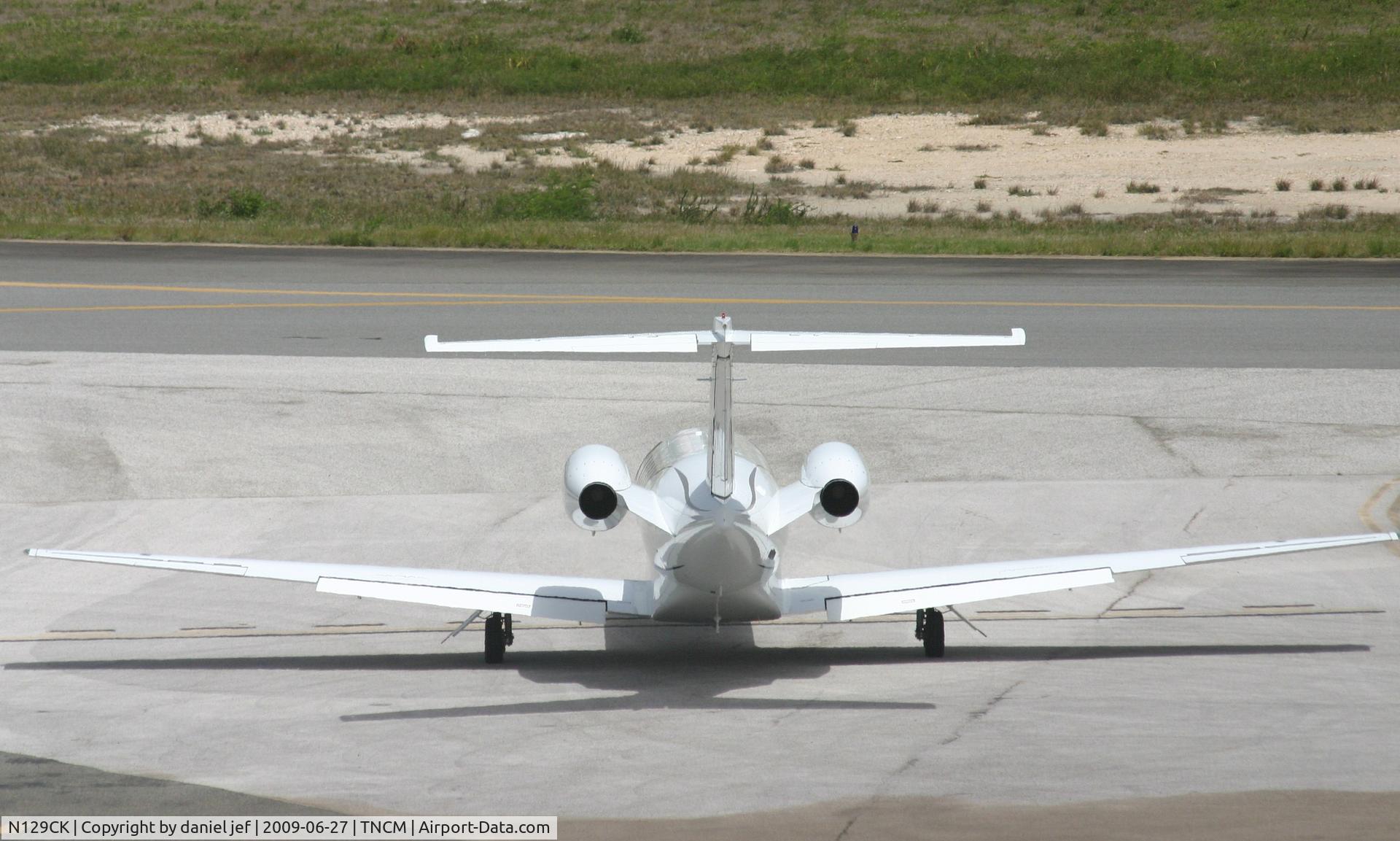 N129CK, 2008 Cessna 525A CitationJet CJ2+ C/N 525A0382, taxing runway 10