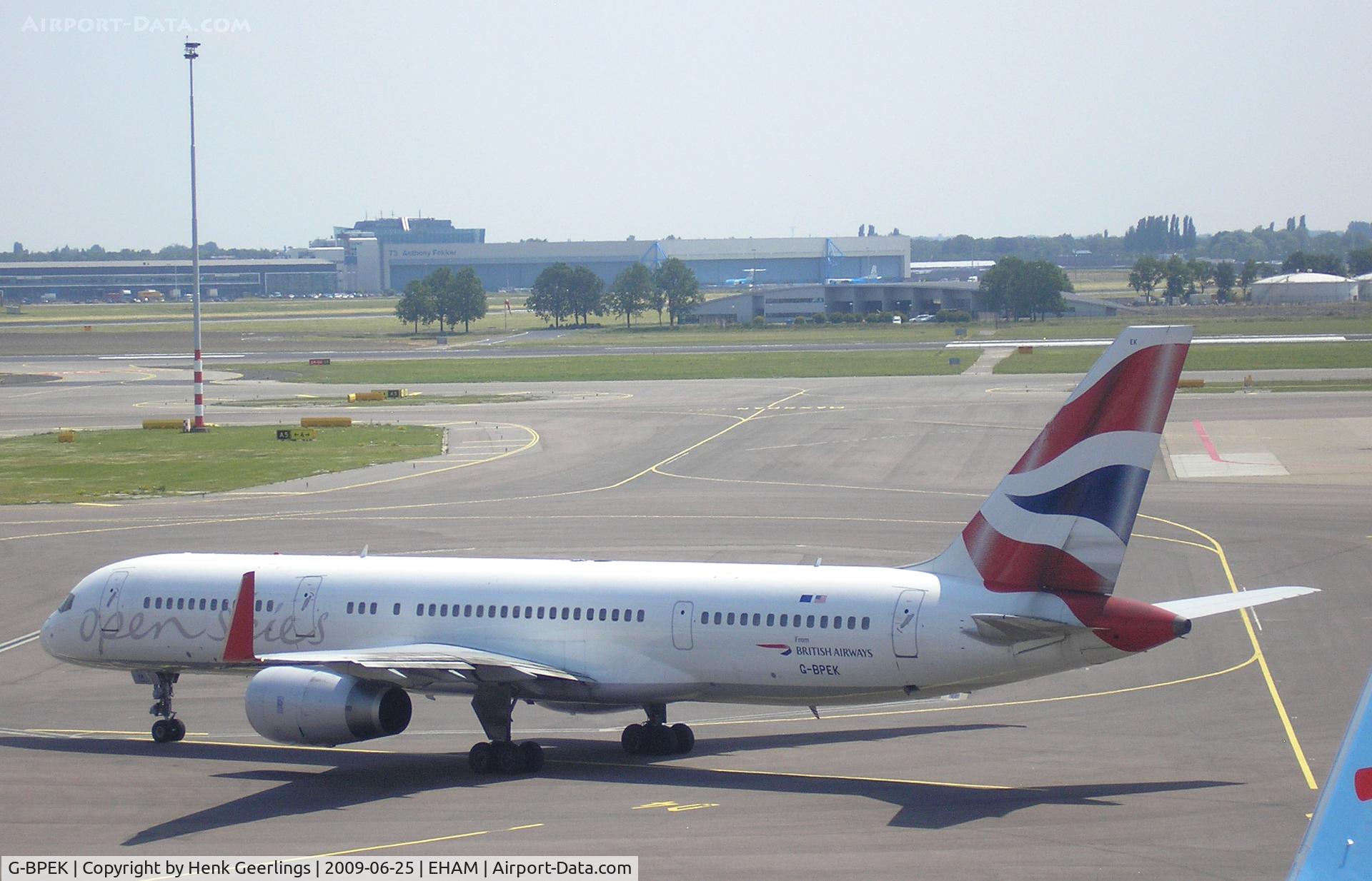 G-BPEK, 1995 Boeing 757-236 C/N 25808, Schiphol , departure , Open Skies - British Airways to JFK