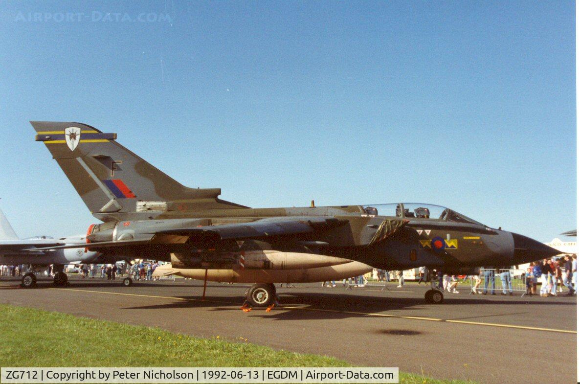 ZG712, 1990 Panavia Tornado GR.1A C/N BS179/822/3395, Tornado GR.1A of 13 Squadron at the 1992 Air Tattoo Intnl at Boscombe Down.