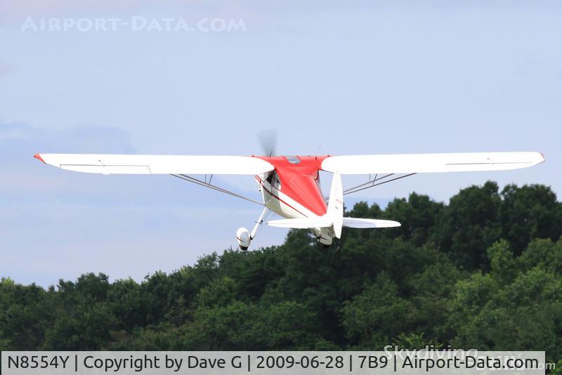 N8554Y, 1946 Luscombe 8A C/N 2658, Departing Ellington, CT