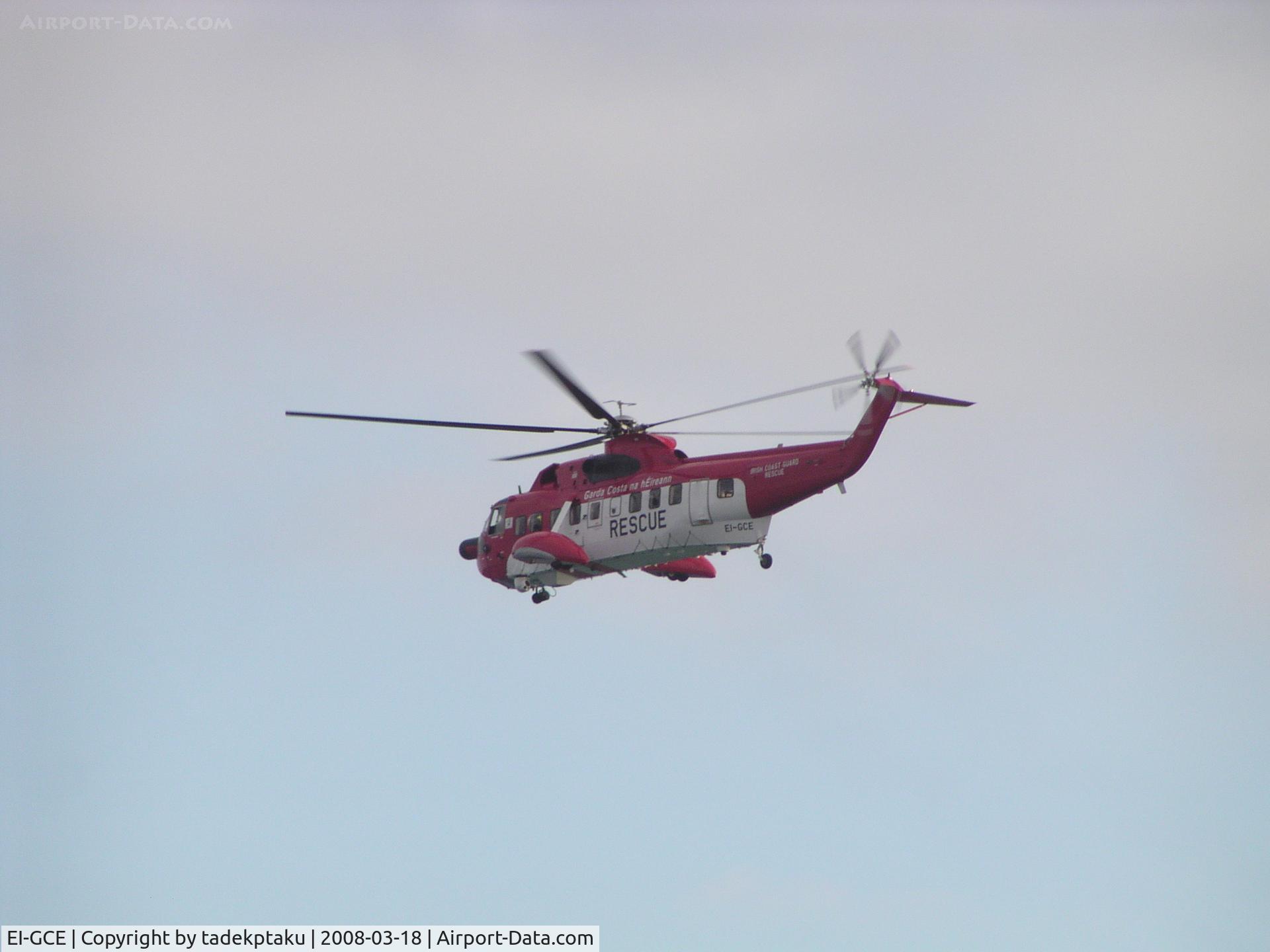 EI-GCE, Sikorsky S-61N C/N 61817, EI-GCE SAR Helicopter in flight near Sheeps Head, Ireland