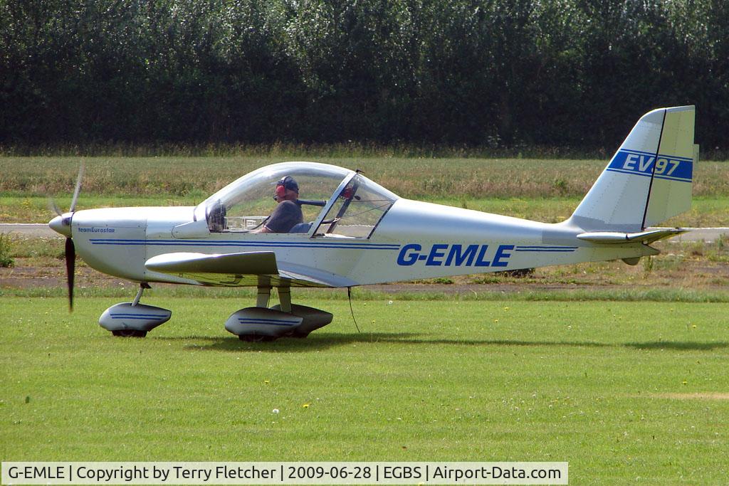G-EMLE, 2004 Aerotechnik EV-97 Eurostar C/N PFA 315-14251, Eurostar at Shobdon on the Day of the 2009 LAA Regional Strut Fly-in