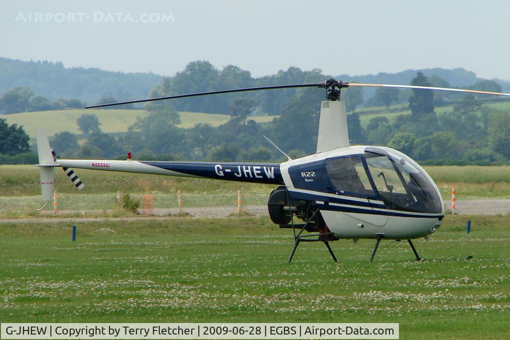 G-JHEW, 1987 Robinson R22 Beta C/N 0672, R22 at Shobdon on the Day of the 2009 LAA Regional Strut Fly-in