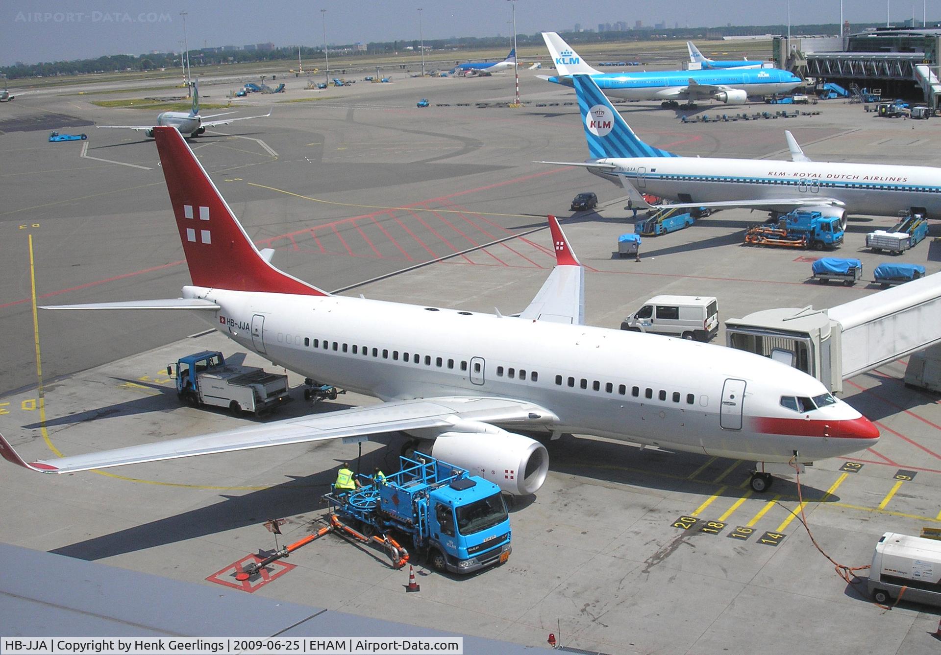 HB-JJA, 2005 Boeing 737-7AK BBJ C/N 34303, Schiphol Airport , PrivatAir - KLM , ready for dep.