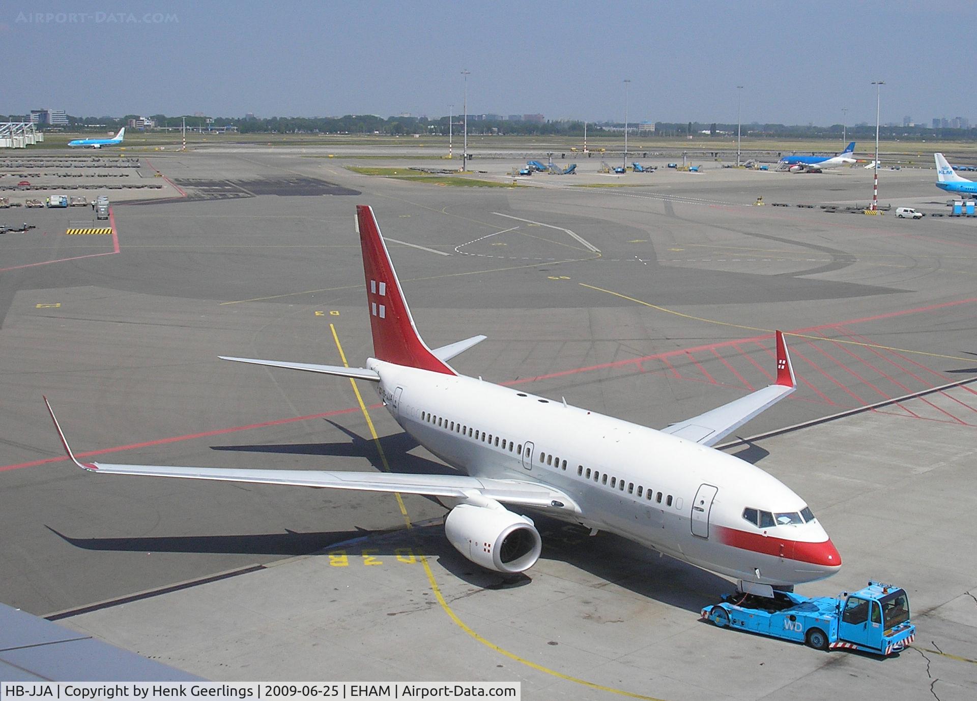HB-JJA, 2005 Boeing 737-7AK BBJ C/N 34303, Schiphol Airport , PrivatAir - KLM , ready for dep.