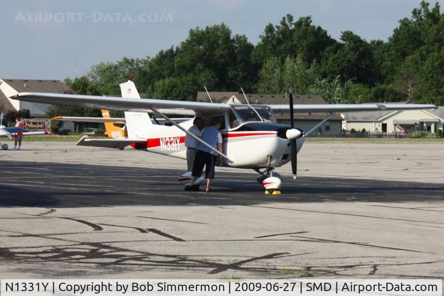 N1331Y, 1961 Cessna 172C C/N 17249031, Carl's ride getting some attention at the Smith Field fly-in breakfast - Fort Wayne, Indiana.