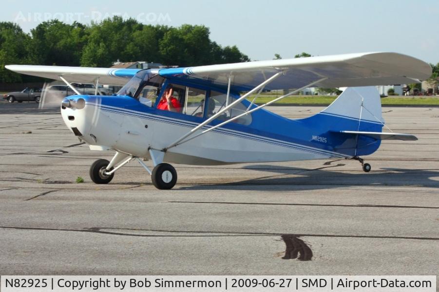 N82925, 1946 Aeronca 7AC Champion C/N 7AC-1575, Arriving at Fort Wayne, Indiana's Smith field during the fly-in breakfast.