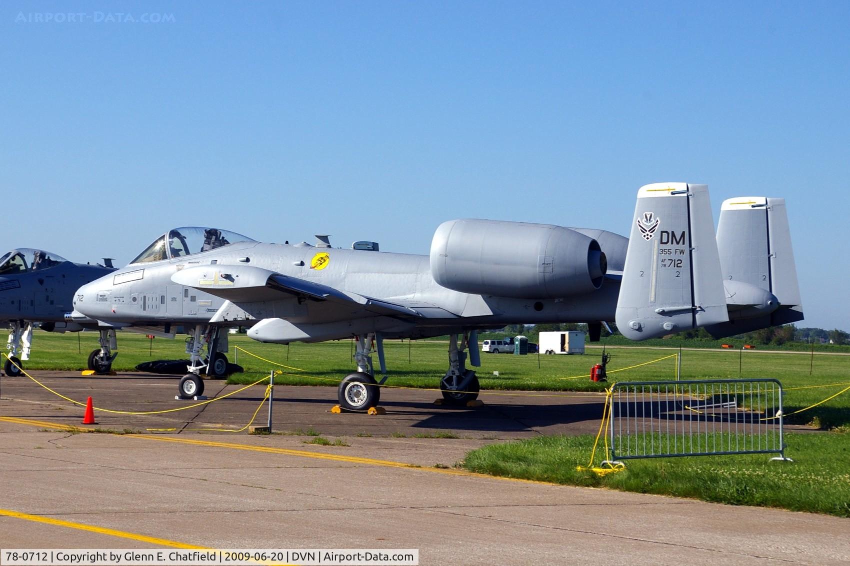 78-0712, 1978 Fairchild Republic A-10C Thunderbolt II C/N A10-0332, Quad Cities Air Show