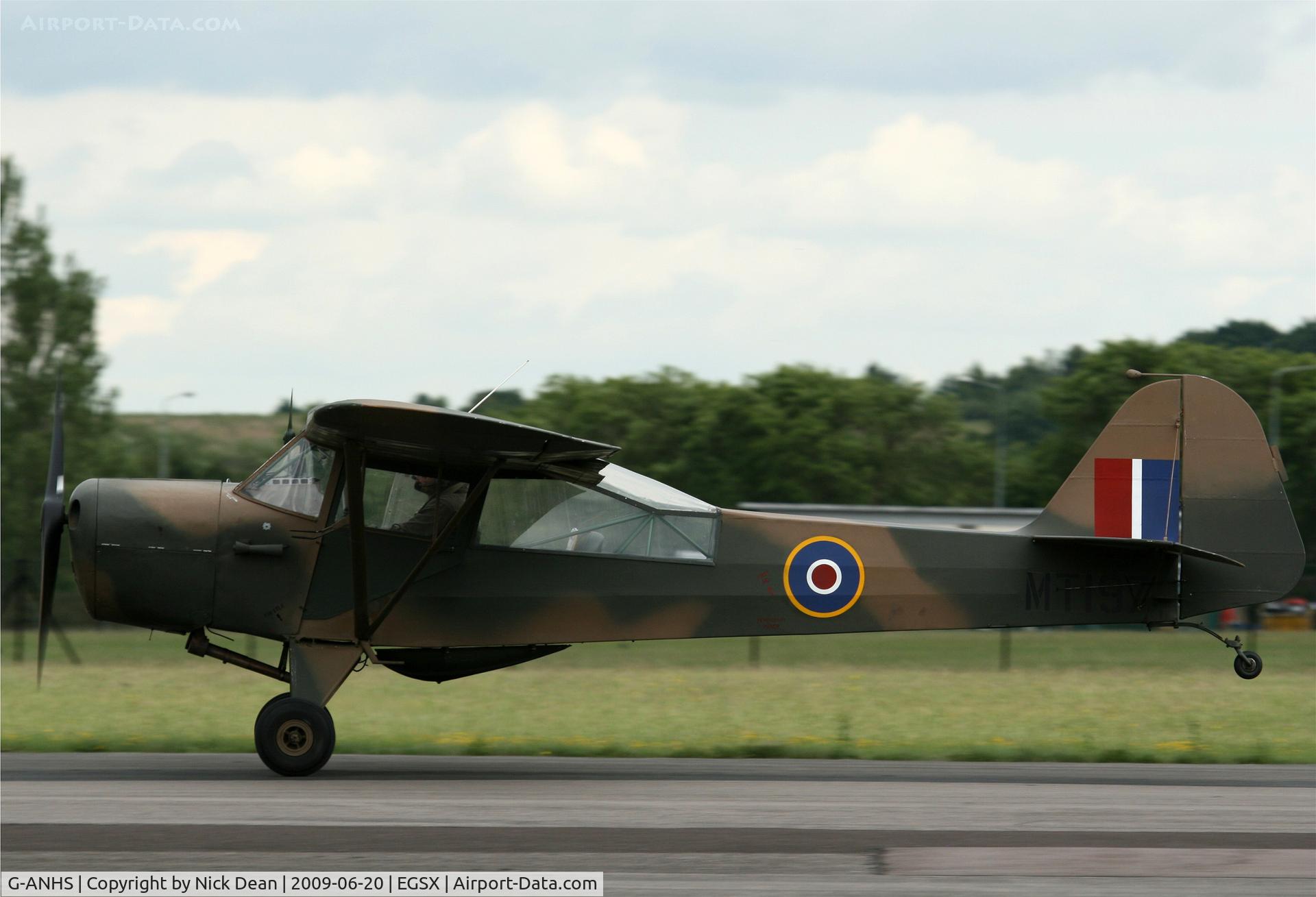 G-ANHS, 1942 Taylorcraft G Auster 4 C/N 737, EGSX