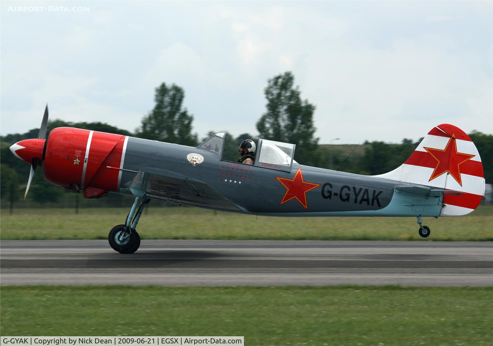 G-GYAK, 1985 Yakovlev Yak-50 C/N 852905, EGSX