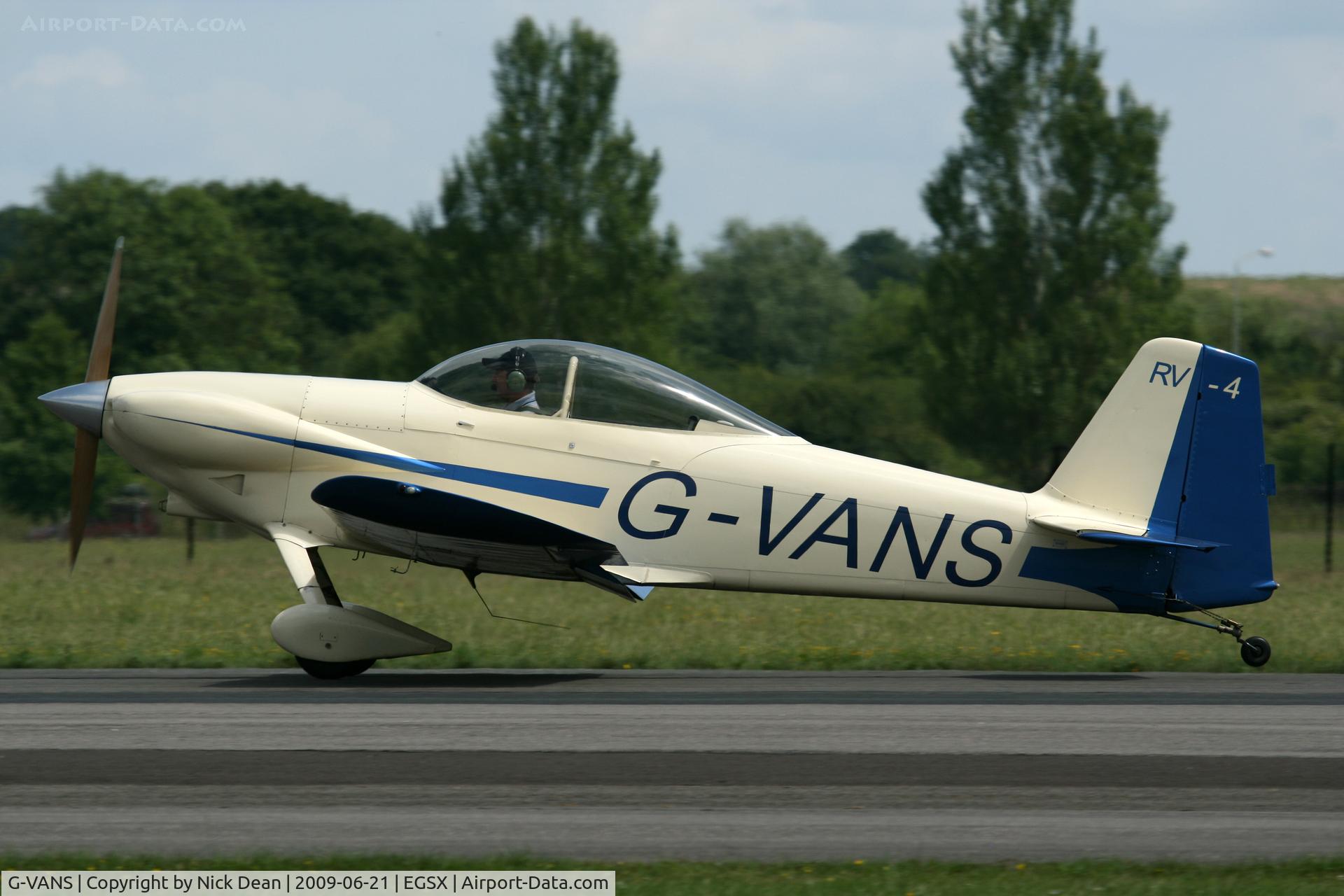 G-VANS, 1987 Vans RV-4 C/N 355, EGSX