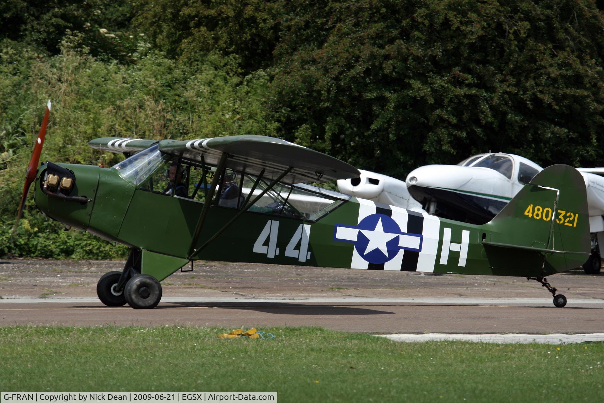 G-FRAN, 1944 Piper L-4J Grasshopper (J3C-65D) C/N 12617, EGSX