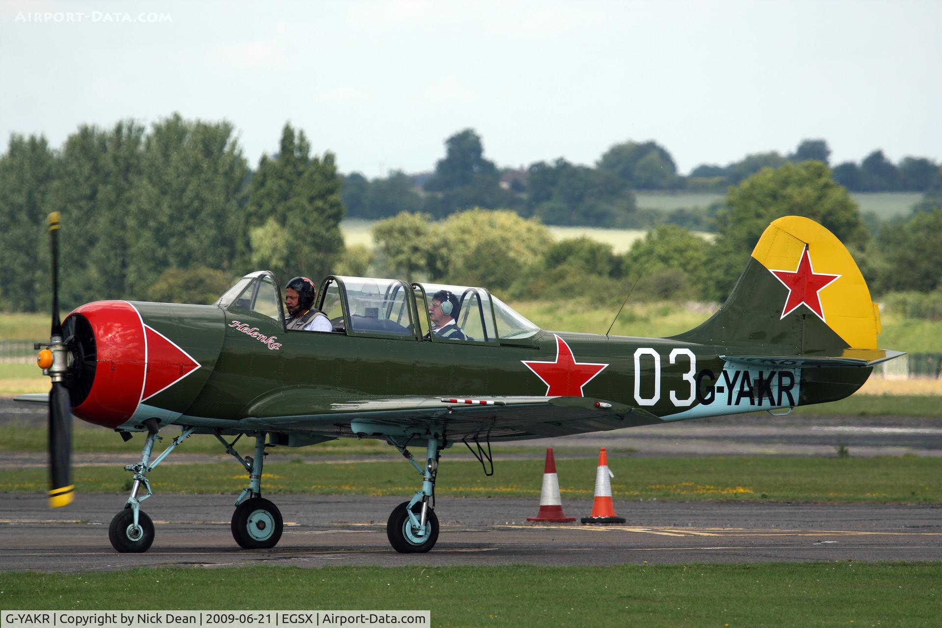 G-YAKR, 1989 Bacau Yak-52 C/N 899803, EGSX