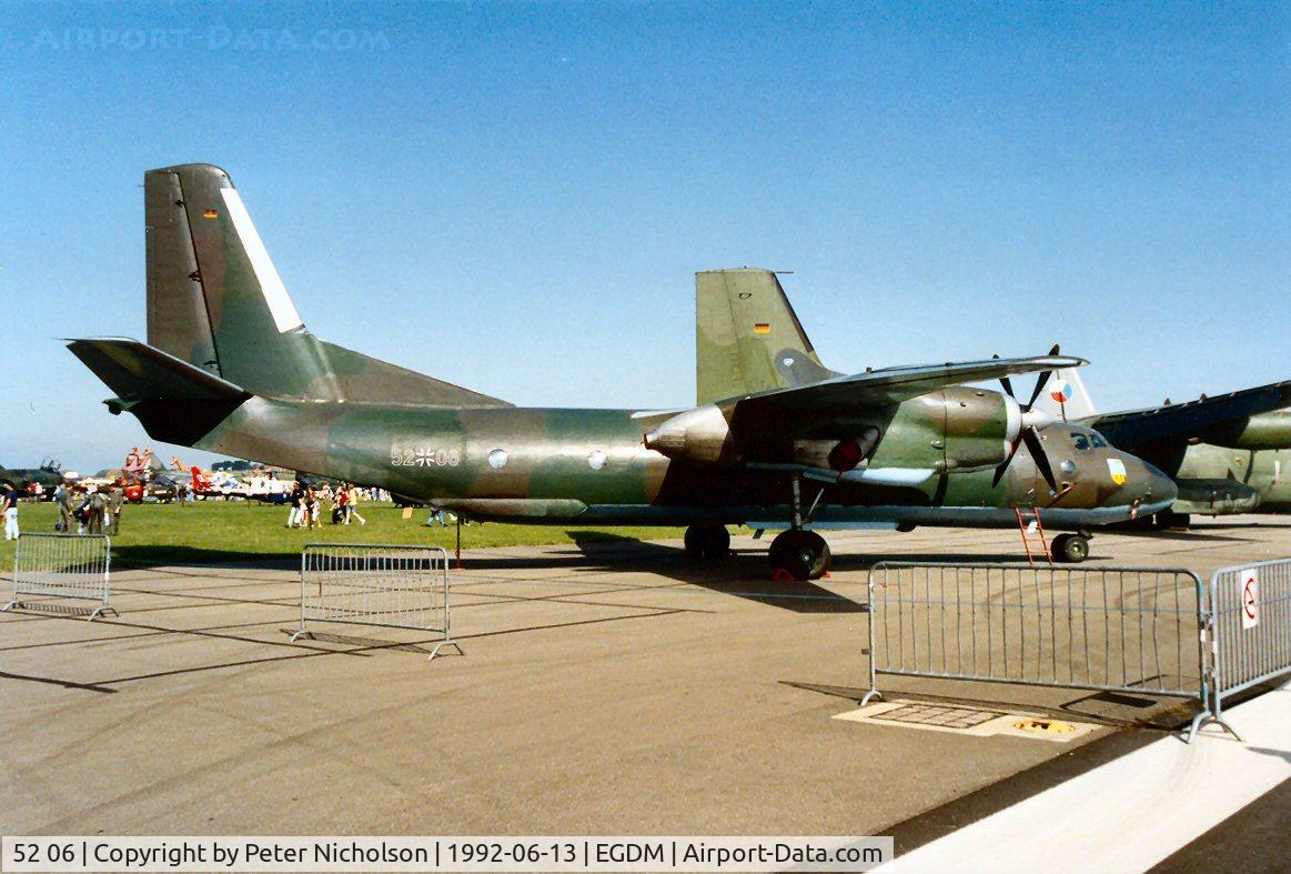 52 06, Antonov An-26T C/N 10605, Antonov An-26T Curl of TS-24 at the 1992 Air Tattoo Intnl at Boscombe Down.