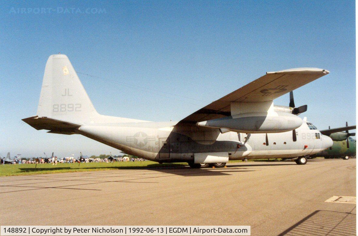 148892, 1961 Lockheed KC-130F Hercules C/N 282-3606, KC-130F Hercules of VR-22 at the 1992 Air Tattoo Intnl at Boscombe Down.
